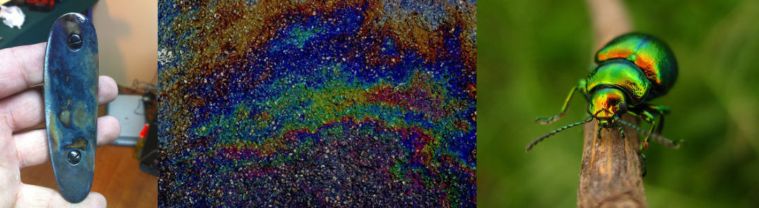 Metalic rainbows all around us