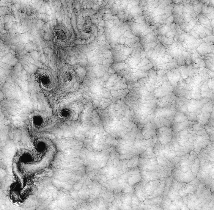 Von Kármán vortex street Lattice Boltzmann method sim